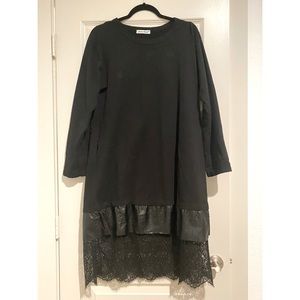 Black lace bottom dress